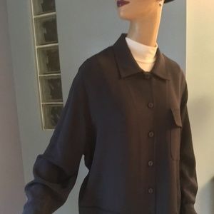 Jones of New York Dark Blue 100% Silk Jacket
